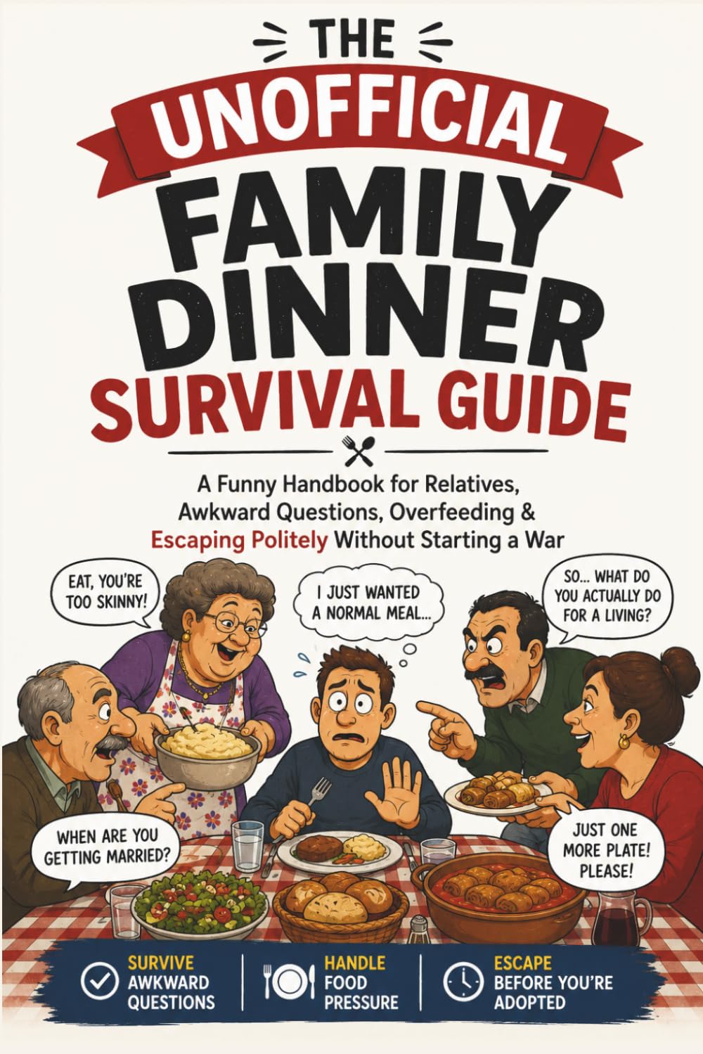 The Unofficial Family Dinner Survival Guide: A Funny Handbook for Relatives, Awkward Questions, Overfeeding & Escaping Politely Without Starting a War (The Unofficial Guide to Surviving…)