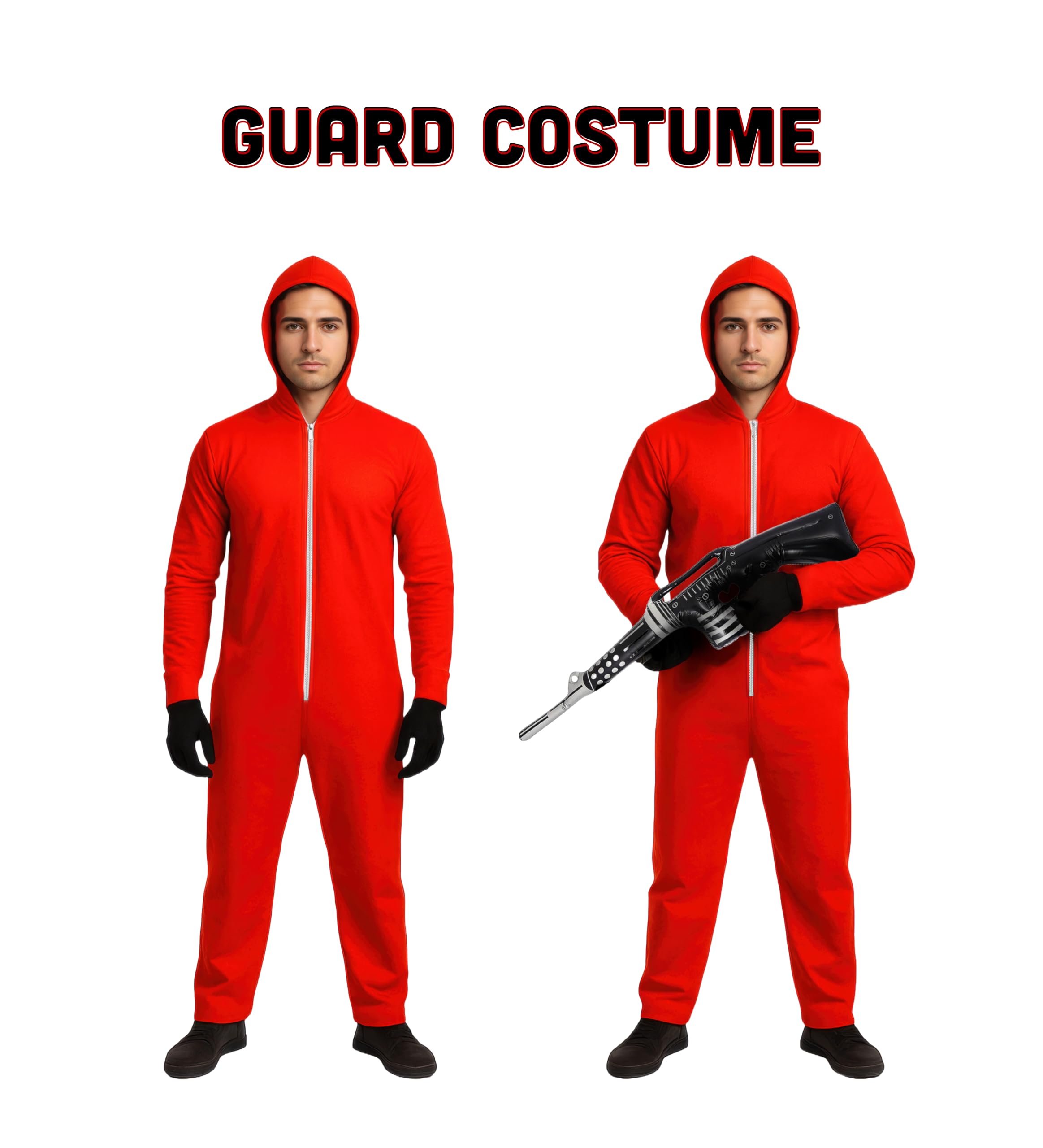5 pcs Guard Costume - Halloween Costumes For Men - Adult & Teen One Size Fits All - 2025 Trending Fancy Dress - UK Based Brand - Image 3