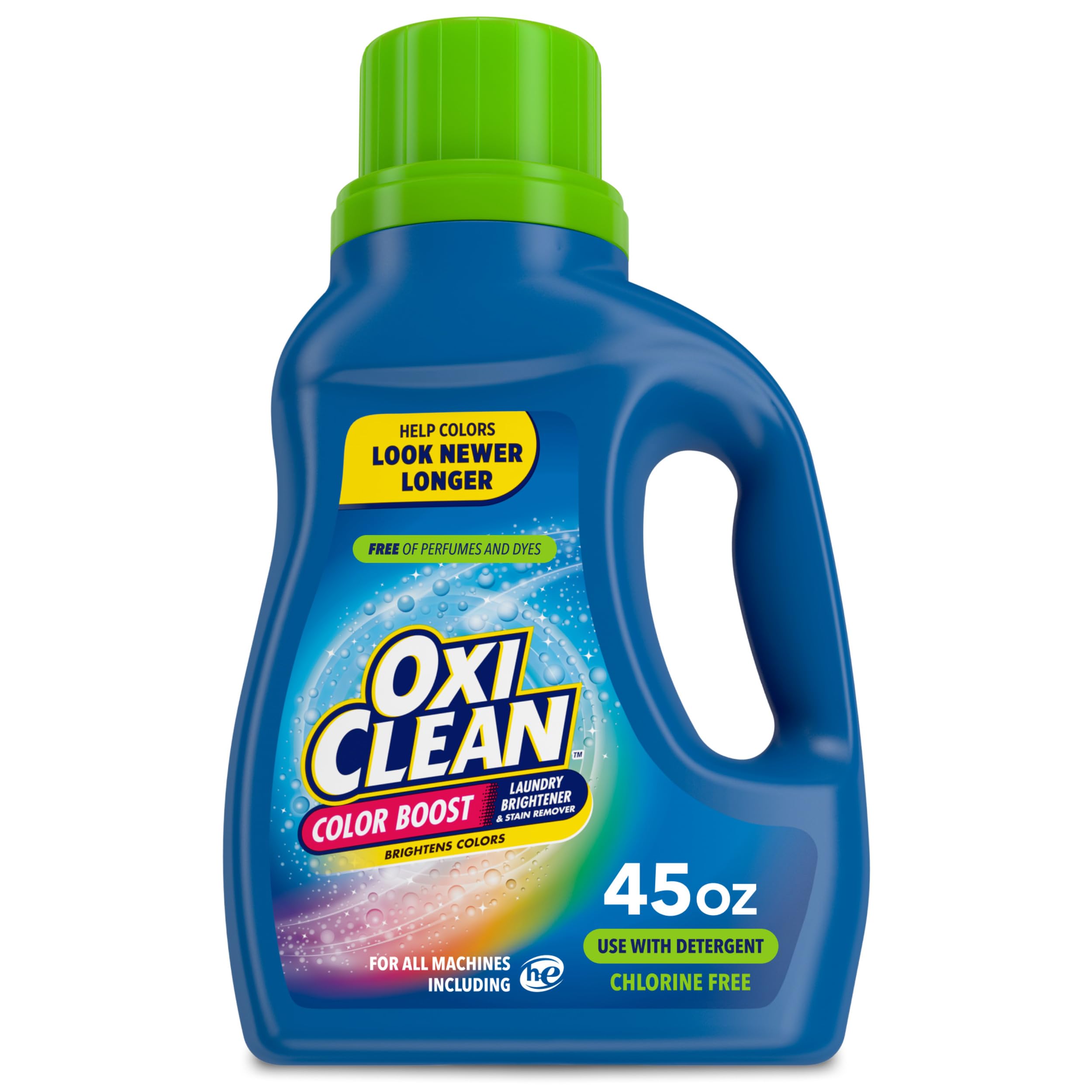 OxiClean Color Boost Laundry Brightener & Stain Remover, 45 fl oz, Fresh Scent 