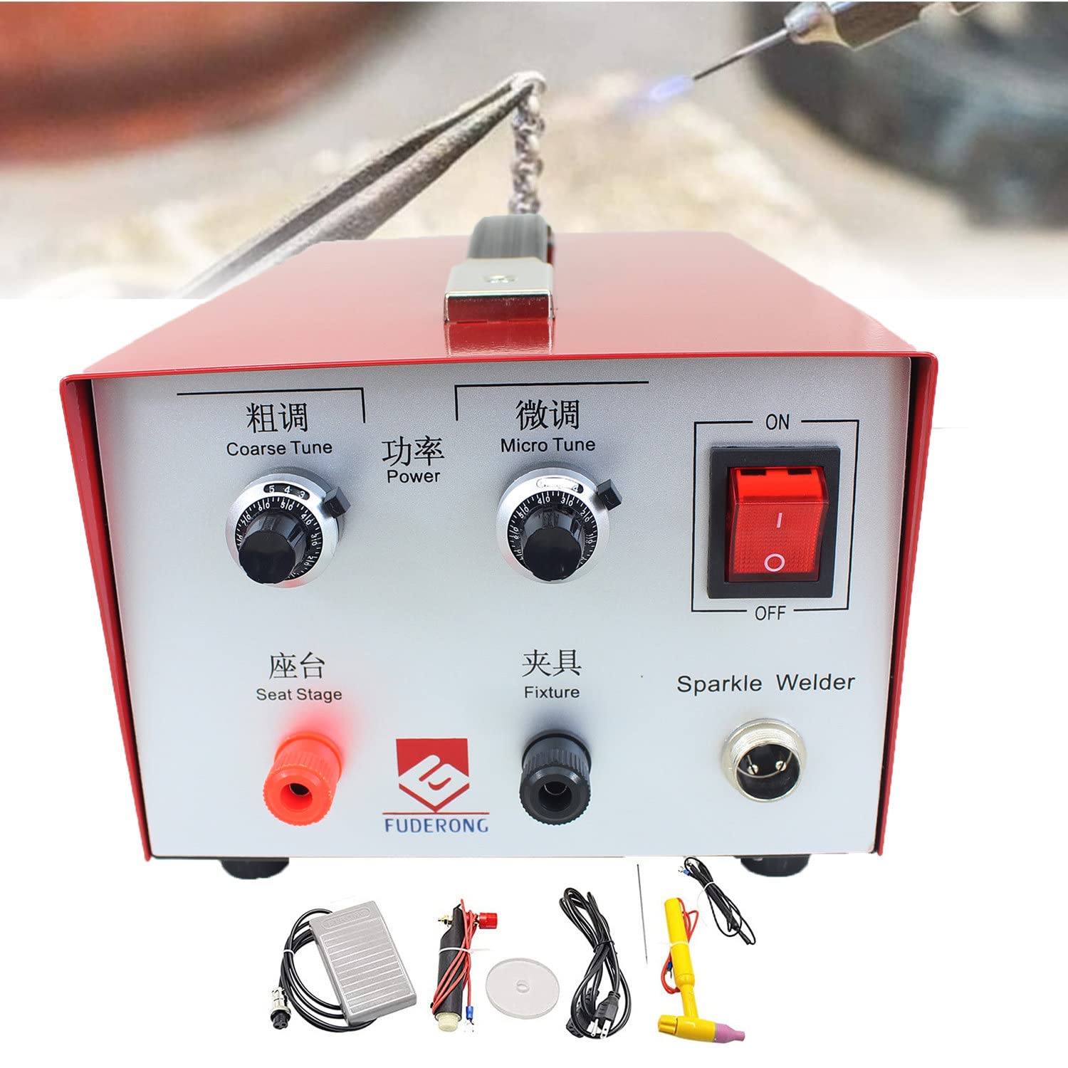 Soldadora por puntos para joyería, máquina soldadora láser portátil de 220 V, soldadora de arco pulsado, máquina de soldadura láser de mano para joyería, soldadora por puntos con pedal, para collare