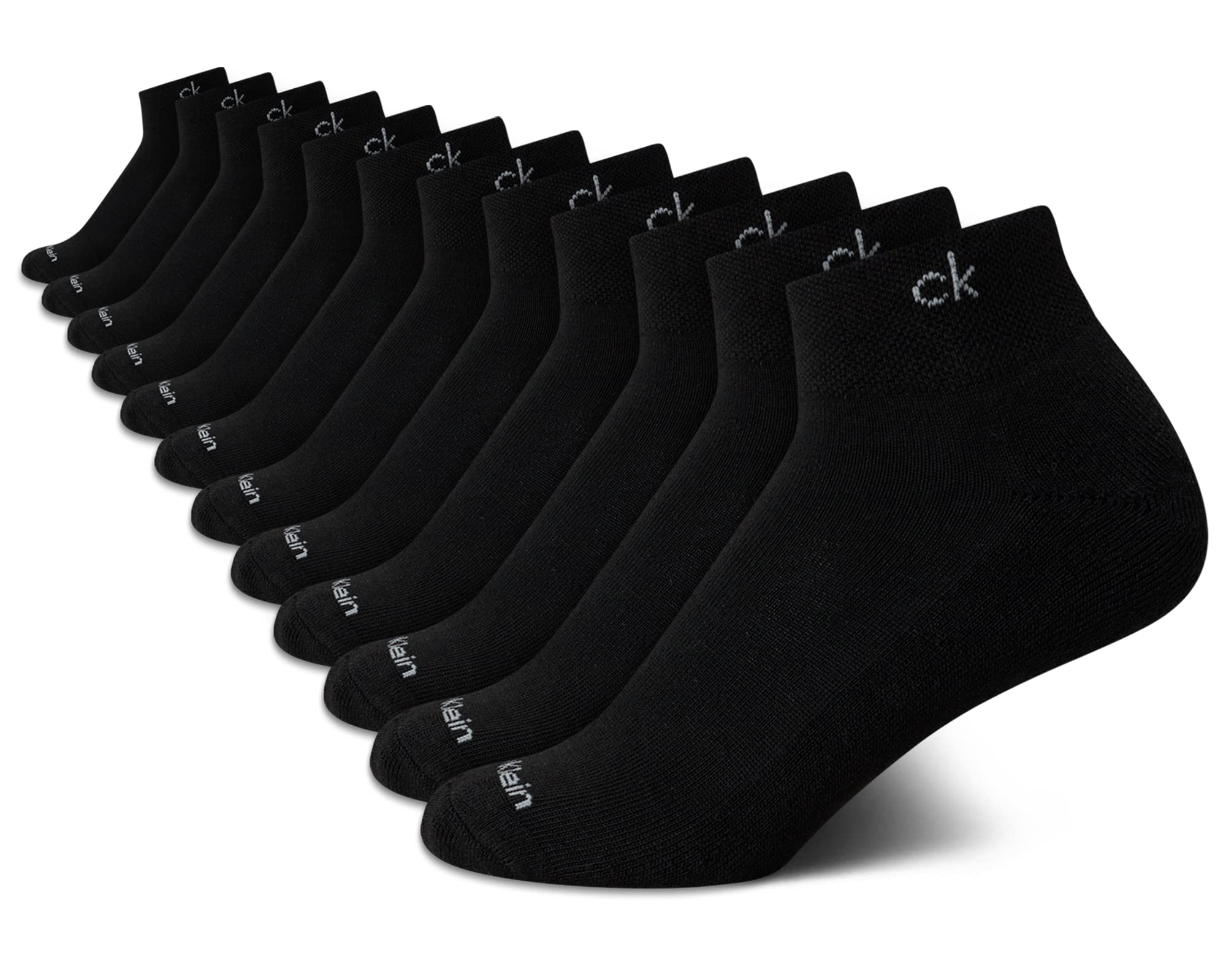 Calvin Klein Women's Quarter Socks 12 Pack Cushioned Athletic Ankle Socks  for Women Women's Sports Socks (Size: 4-10)