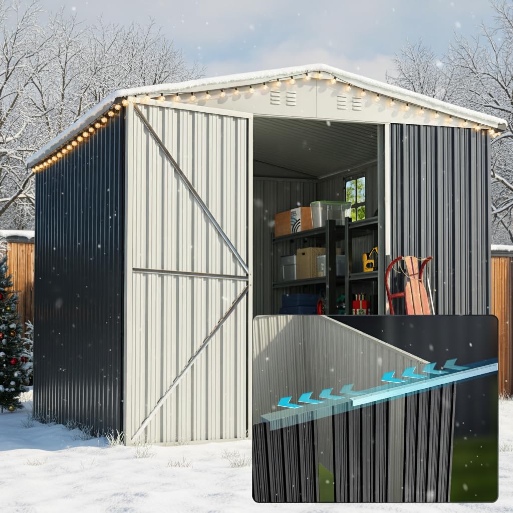 DETO ２箱セットdets Amazon.com : Quictent 8X6 FT Outdoor Metal Storage Shed, Easy