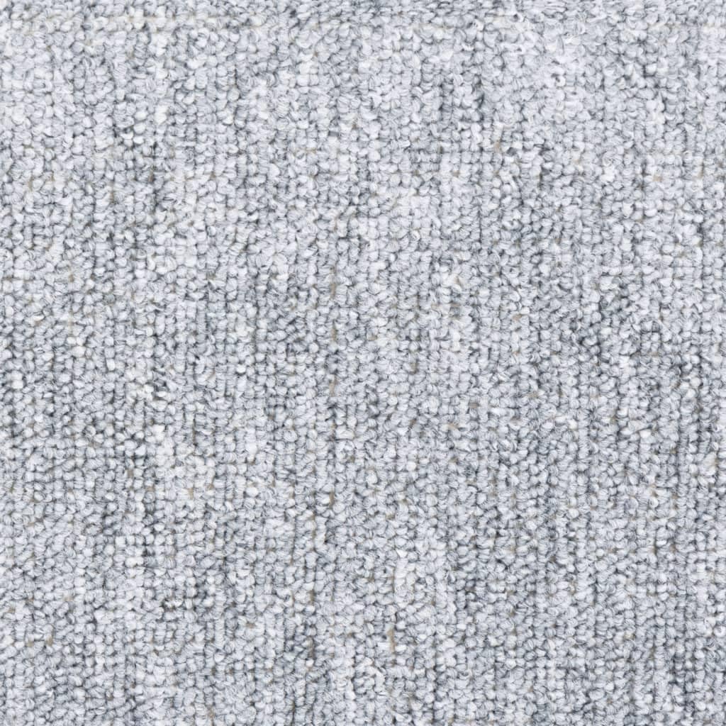 Stufenmatten 10 Stück 65x24x4 cm Hellgrau Halbrund Groß Treppenstufen Matten, Teppich Innen für Treppen, rutschfest Stufenmatten Treppenteppich