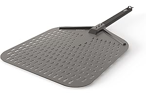 Ninja Kitchen XSKOPPL Perforated Metal Pizza Peel for Woodfire Outdoor Oven