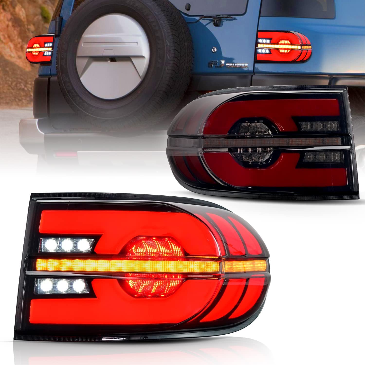 Buy Smoked Rear Lights Compatible for 20072014 Toyota FJ Cruiser LED