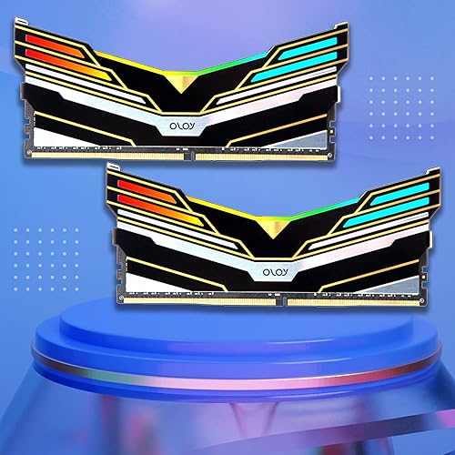 Miniatura 4 de OLOy DDR4 RAM 64 GB (2 x 32 GB) Warhawk Aura Sync RGB 3200 MHz CL16 1.35V 288-Pin Desktop Gaming UDIMM (MD4U3232161DCWDA)