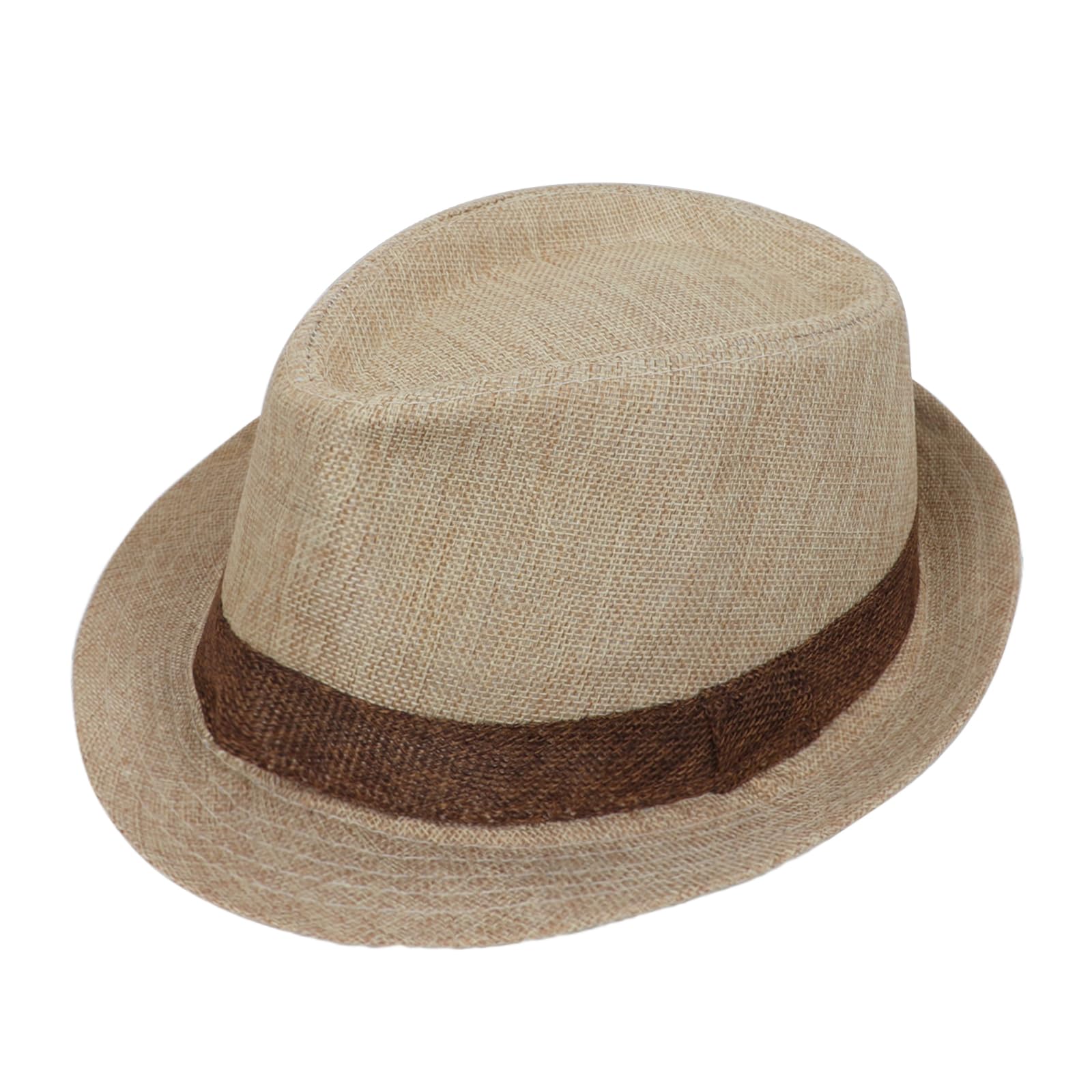 Men’s Sun Straw Hat Panama Hat Summer UV Protection Breathable Sun Cap for Outdoors Fishing Beach Travel Street Wear (US, Alpha, One Size, Beige)