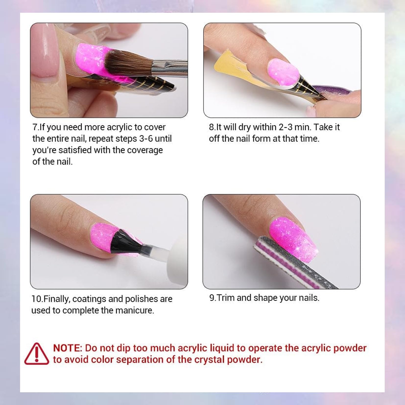 Modelones Acrylic Nail Powder from BELLE GAGA Acrylic Powder for Spring Easter Acrylic Nail Art 3D Nail Carving French Nail Extension Gift for Women (B202010114A, 28g) 4