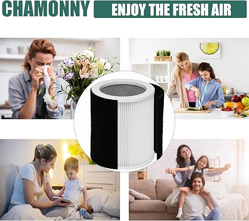 Miniatura 5 de Filtro de repuesto H-PF400, compatible con Hunter H-HF400-VP, H-PF400 y Hunter HP400 purificador de aire cilíndrico de torre, 1 filtro HEPA