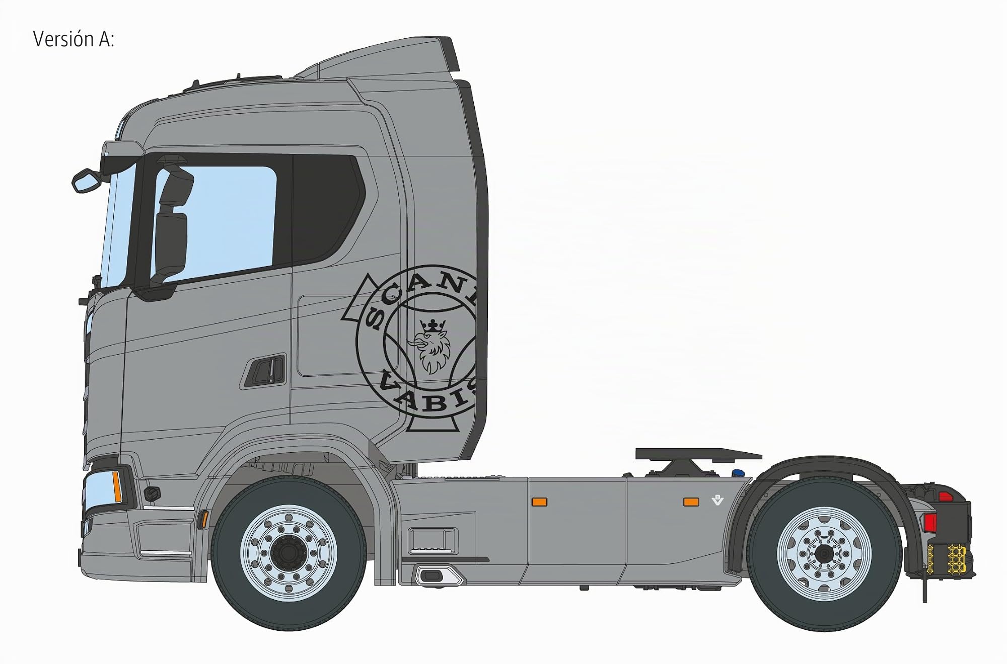Italeri 3971 1:24 Scania S770 4x2 Techo Normal GreyCap - Kit, modelismo de pie, Manualidades, Hobby, encolado, Kit de plástico, Fiel al Detalle, Kit de camión