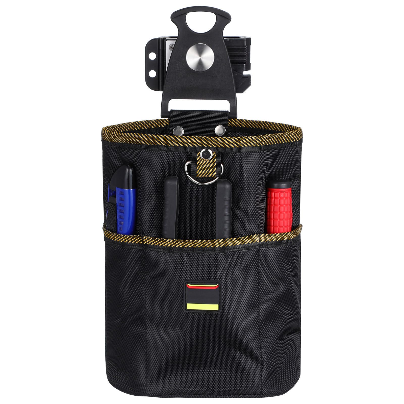 DECHOUS Bolsa de herramientas para la cadera en tela Oxford con clip, organizador compacto para trabajos al aire libre y espacios estrechos