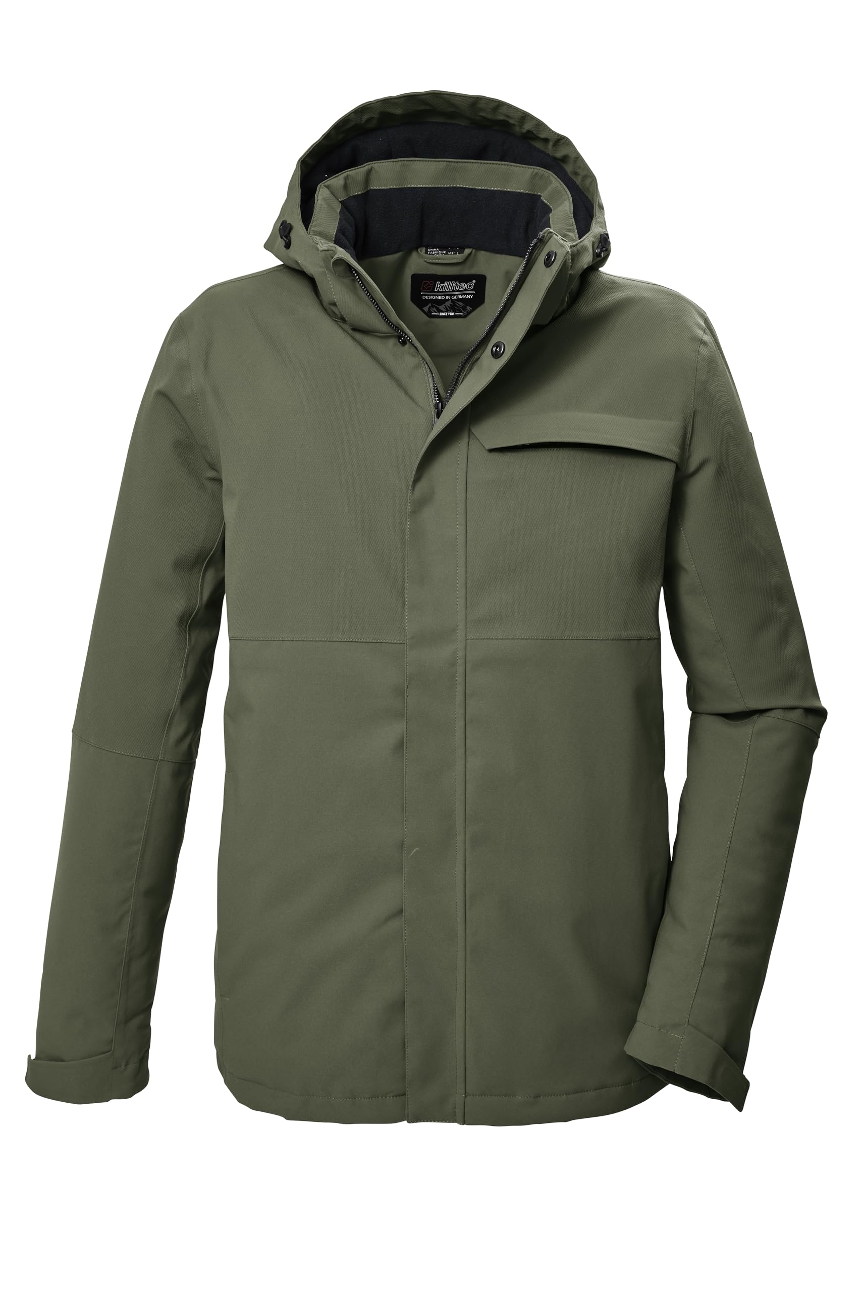 Killtec Hombre Chaqueta funcional/chaqueta de exterior con capucha con cremallera KOW 5 MN JCKT, oliv, XXL, 41844-000
