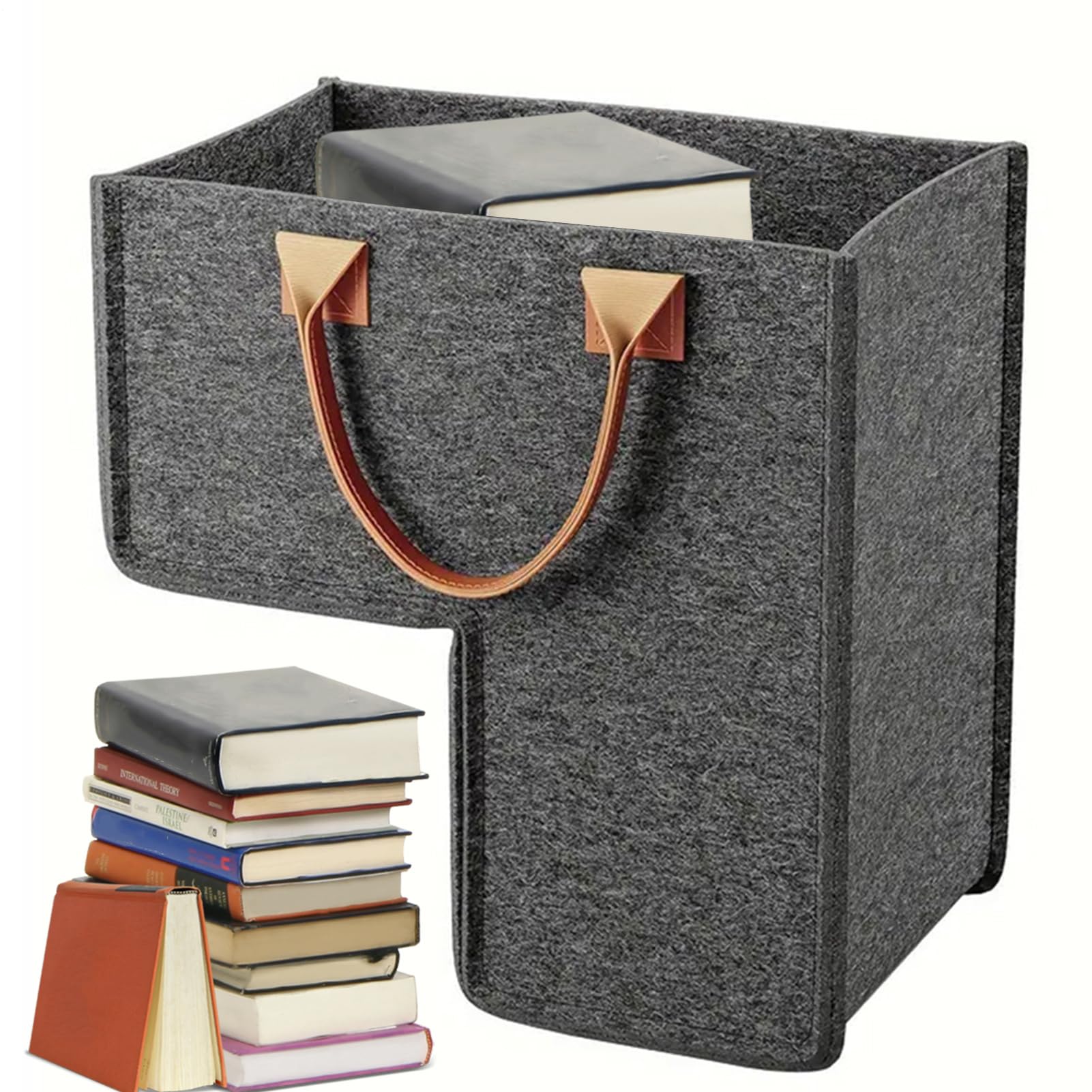 Cesta de escalera para escaleras | plegable portátil de fieltro | Cesta de escalera para techo organizador | Para escaleras hogar apartamento ático villa libro manta tela