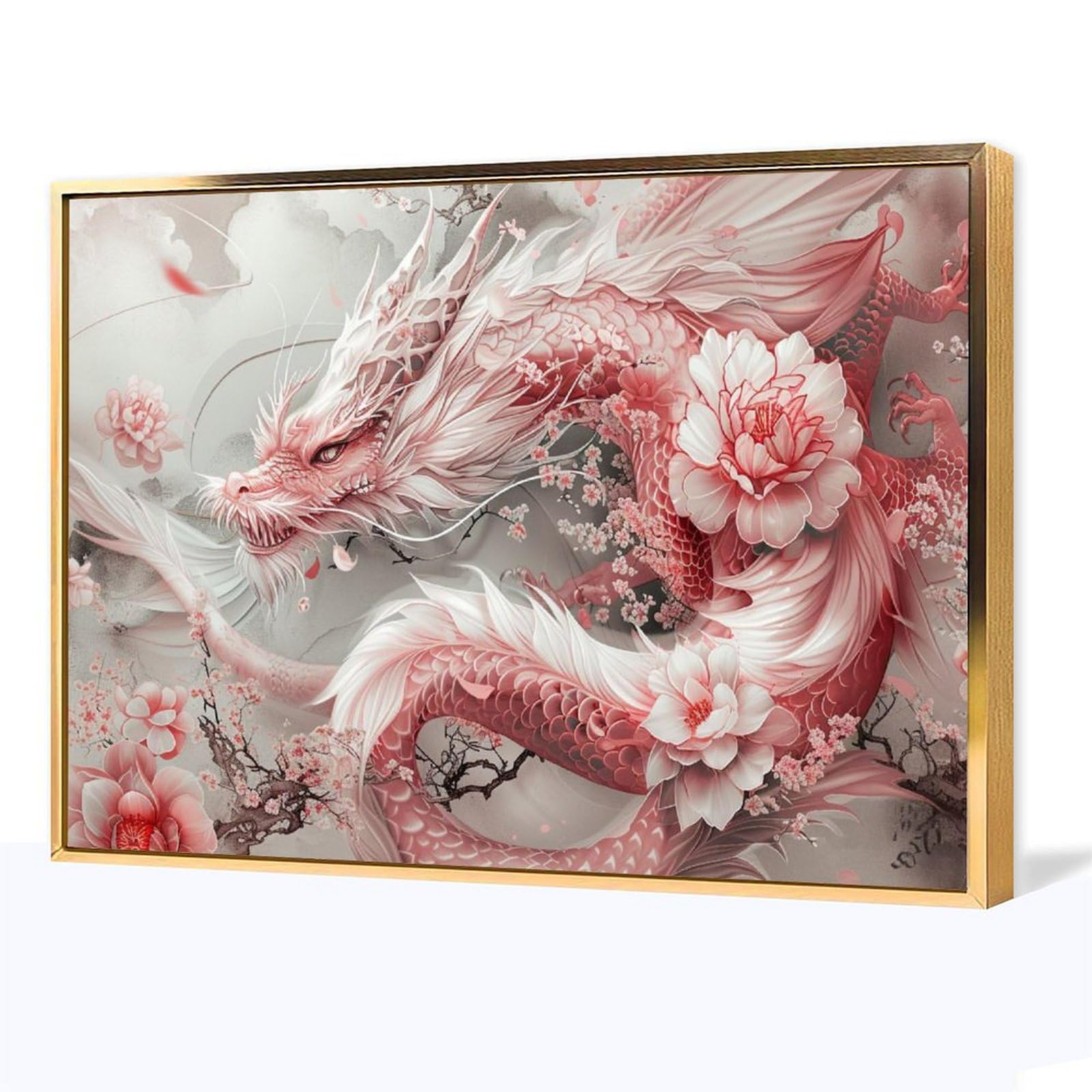 Amazon.co.jp: 絵画 ピンクドラゴン アートパネル ポスター 奇妙な動物