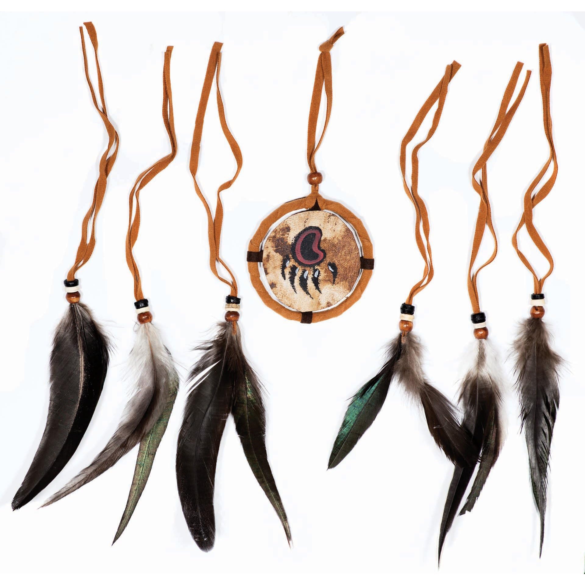 Tambor de chamán de 60 cm, estilo saami, diseño espiritual serigrafiado en piel de cabra y adornos de plumas para decoración y mazos