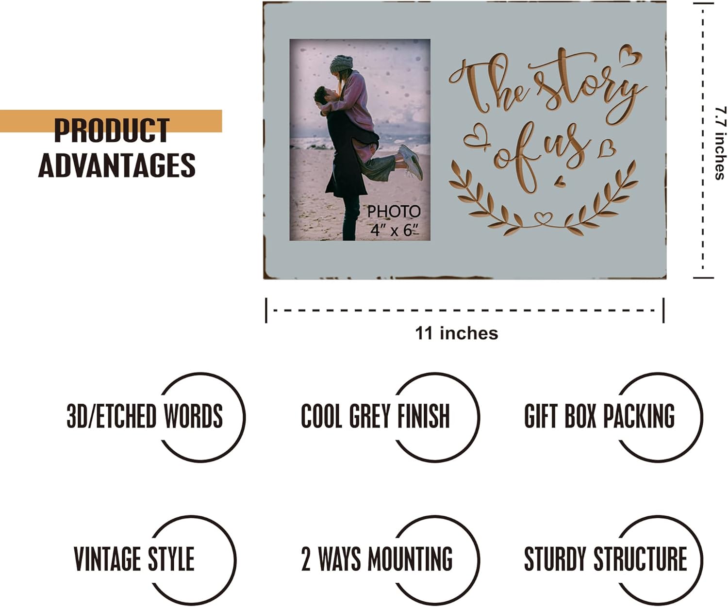 Yudarte Bridal Shower Gift for Bride - Wedding Engagement Gifts for Women Bride to Be,New Couples - Engraved Picture Frame 4x6 Inches Photo - Image 3