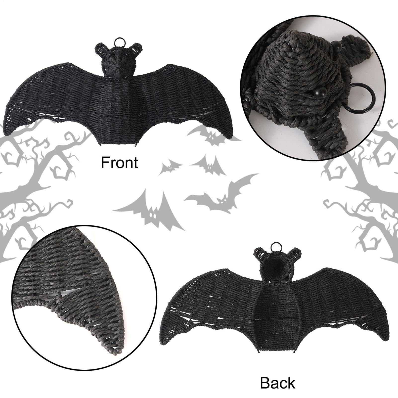 Halloween nietoperze na ścianę straszne nietoperze Halloween wiszące nietoperze