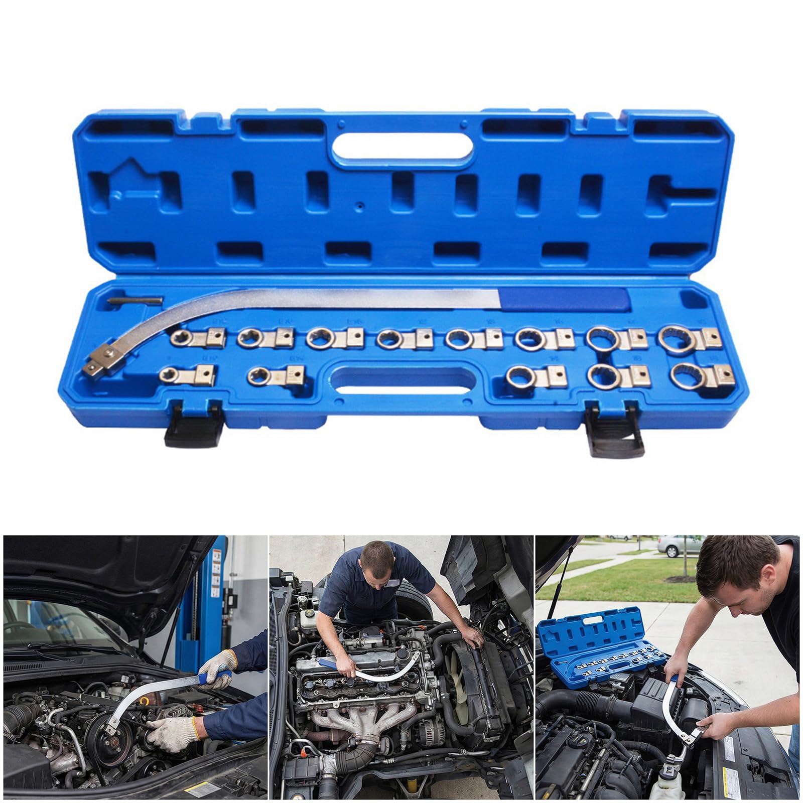 ordinarYone Strumento flessibile per la rimozione della puleggia del tendicinghia del motore dell'automobile per tecnici esperti e manutenzione degli utenti fai da te