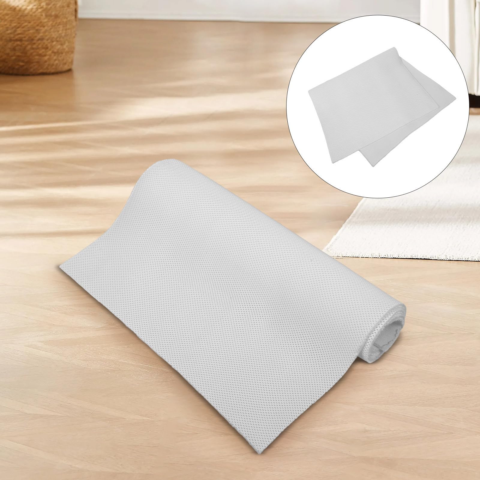 SHINEOFI Almohadilla para Tabla de Planchar de Esponja White Agujeros, Resistente al Agua, Tamaño 130x70 Cm y Grosor de 1 Cm para Planchado