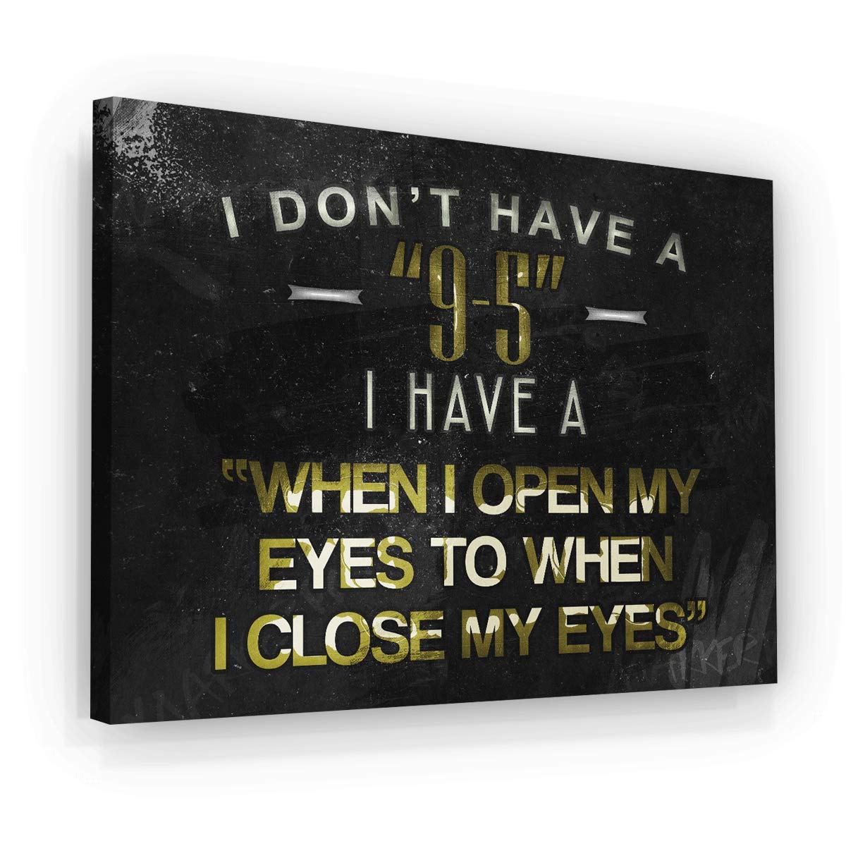 SuccessHunters Hustler Quote Canvas Print 9-5 Motivational Wall Office Decor Modern Art Entrepreners Motivation Entrepreneur Inspirational Hustler Quotes (12" x 18")