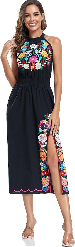 Amazon.com: YZXDORWJ Women's Mexican Floral Embroidered