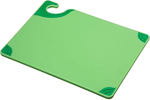 Green Grippy Cutting Board: San Jamar 9" x 12" Saf-T-Grip Plastic Cutting...