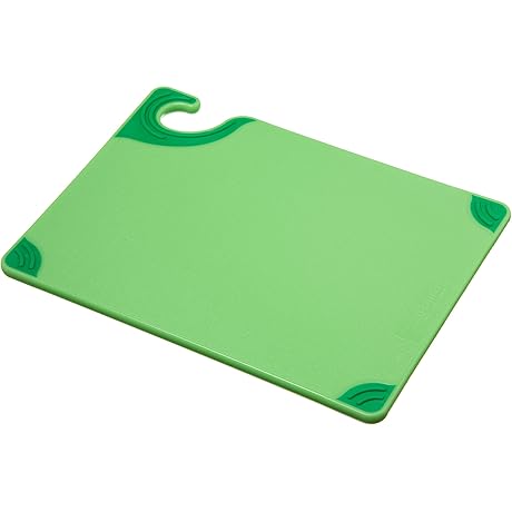 Green Grippy Cutting Board: San Jamar 9" x 12" Saf-T-Grip Plastic Cutting...