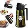 YARRAMATE 16oz/470ml Light-Blocking Dark Oil Sprayer for Cooking, 2 in 1 Olive Oil Dispenser Bottle for Kitchen, Premium Dark