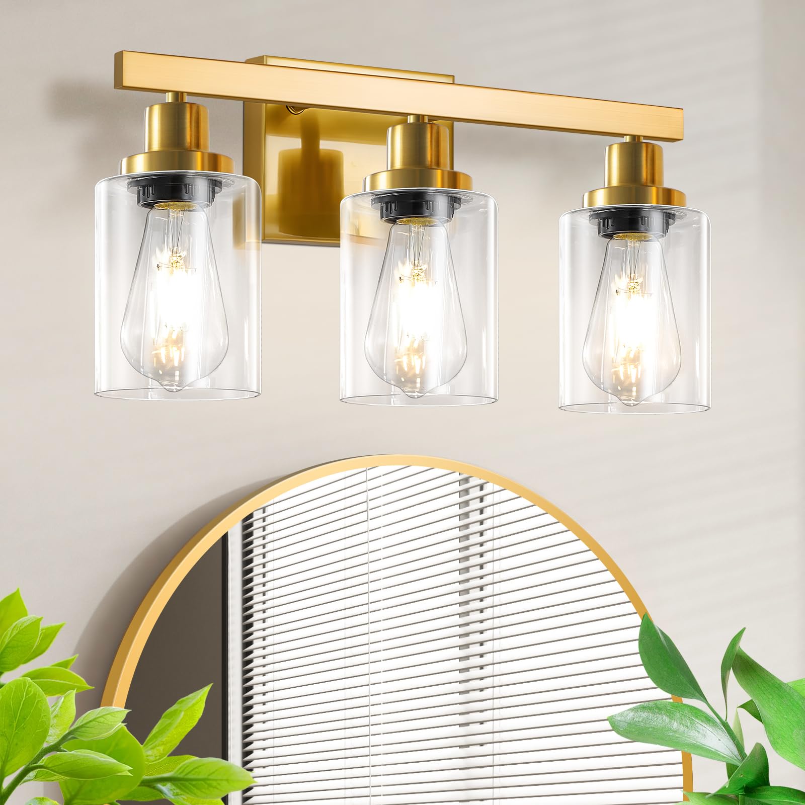 Black Vanity Lights - 8 Light Bathroom Fixture -10