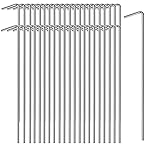Oligei 45 Pack Tent Stakes, Stakes for Outdoor Decorations, Tent Stakes Heavy Duty, Metal Stakes, Tent Garden Stakes for Gardening & Canopies, Outdoor Christmas Decorations