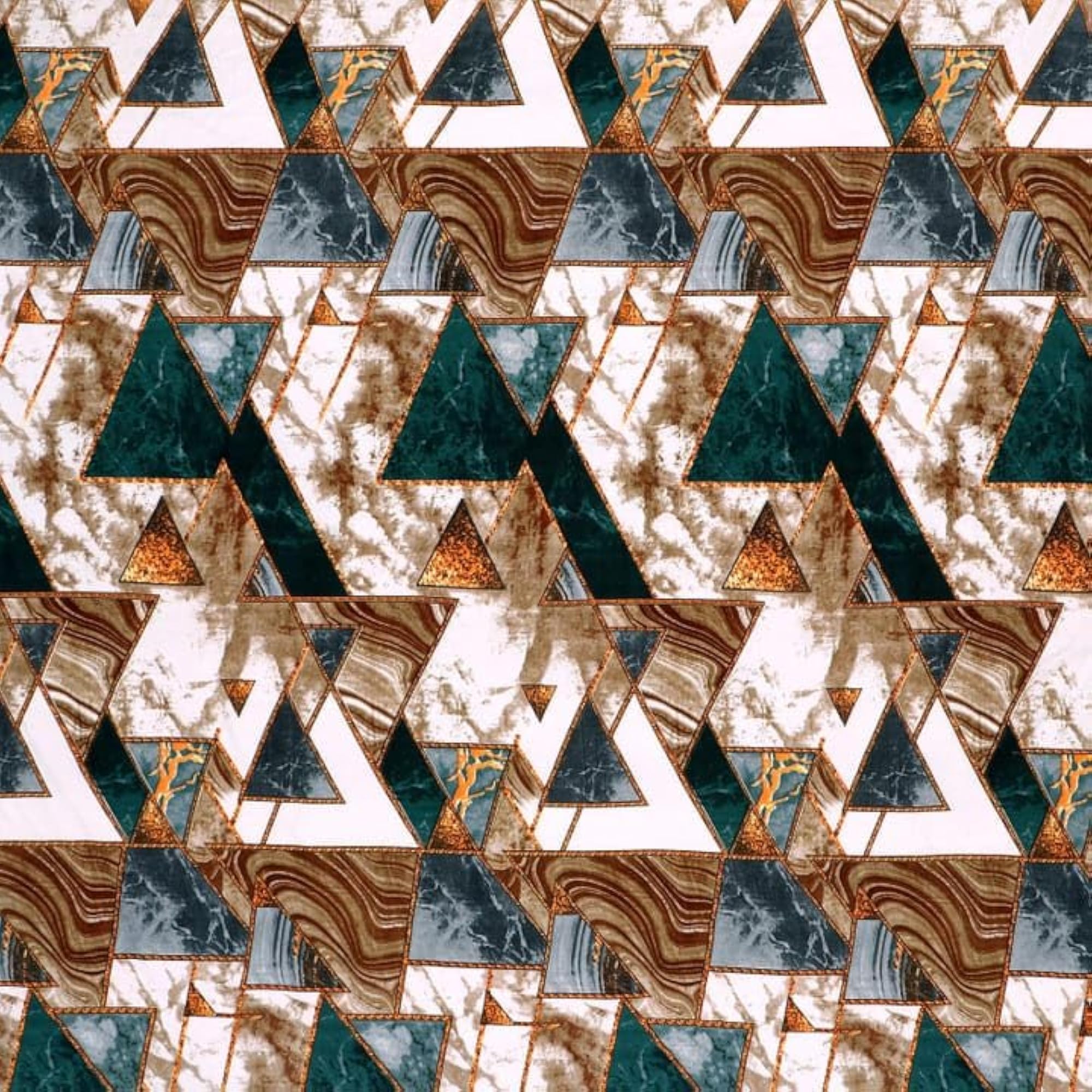 Geometric Printed Bedsheets with 2 King Size Pillow Covers