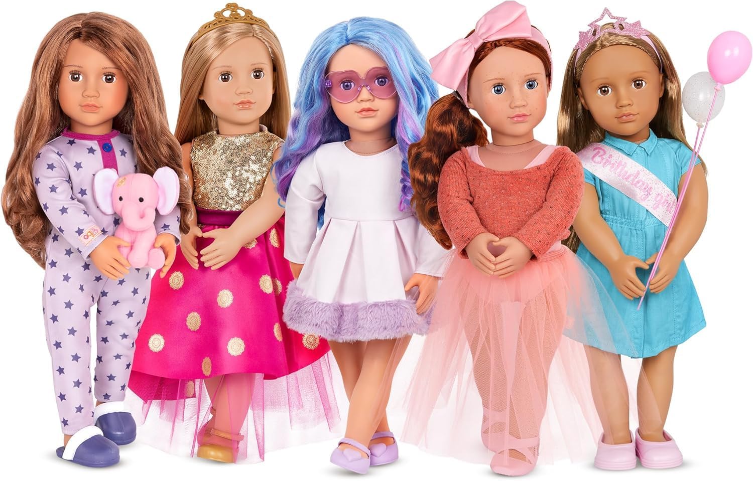 Our Generation – 18-inch Ballerina Doll – Red Hair & Blue Eyes – Ballet Outfit & Hair Bow – Pretend Play – Toys for Kids Ages 3 and Up – Aubrie