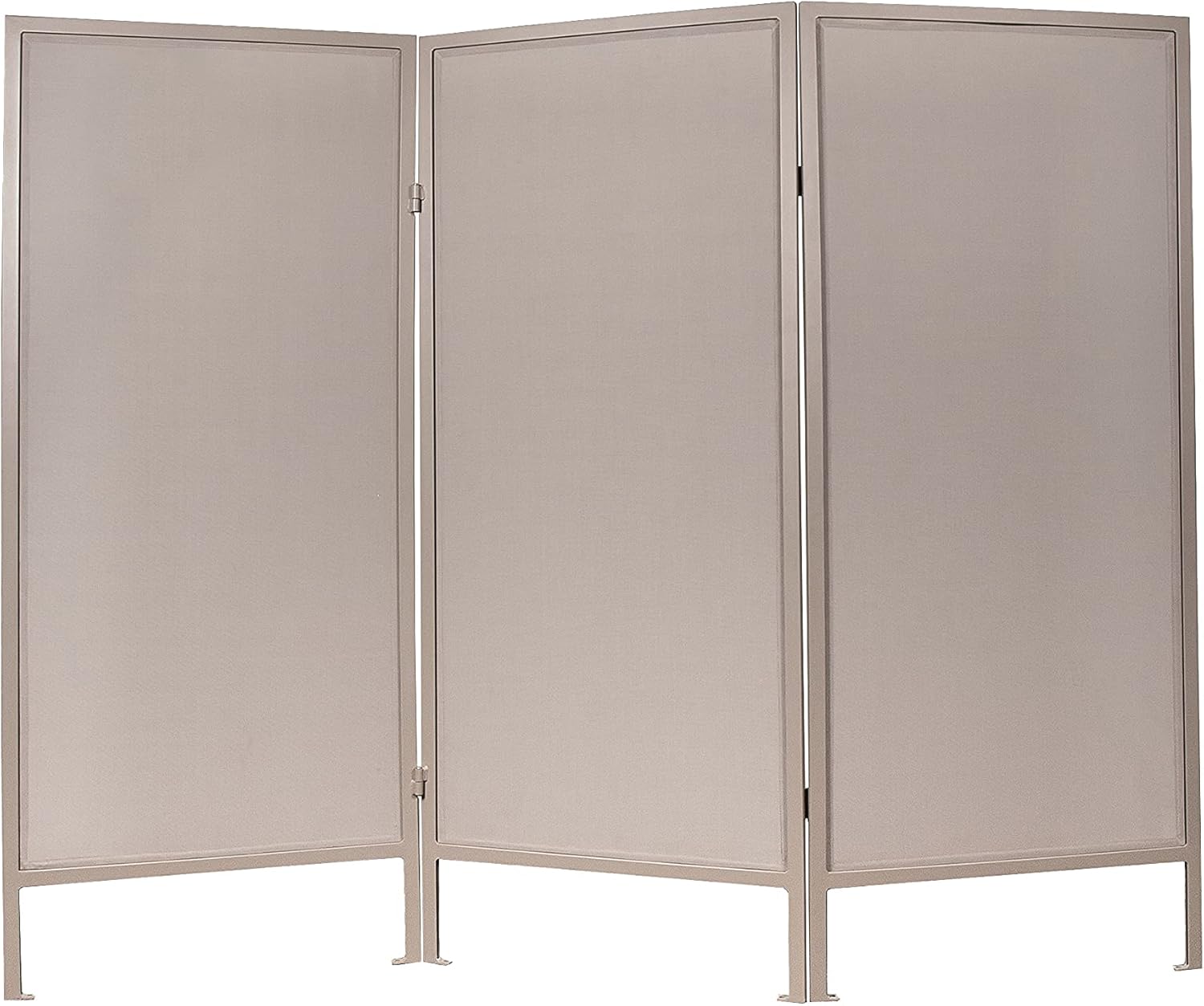 Versare Folding Indoor/Outdoor Privacy Screen – 3 Panel Multifunctional Divider, Lightweight, Portable | All Weather (Stone, 6' x 6')