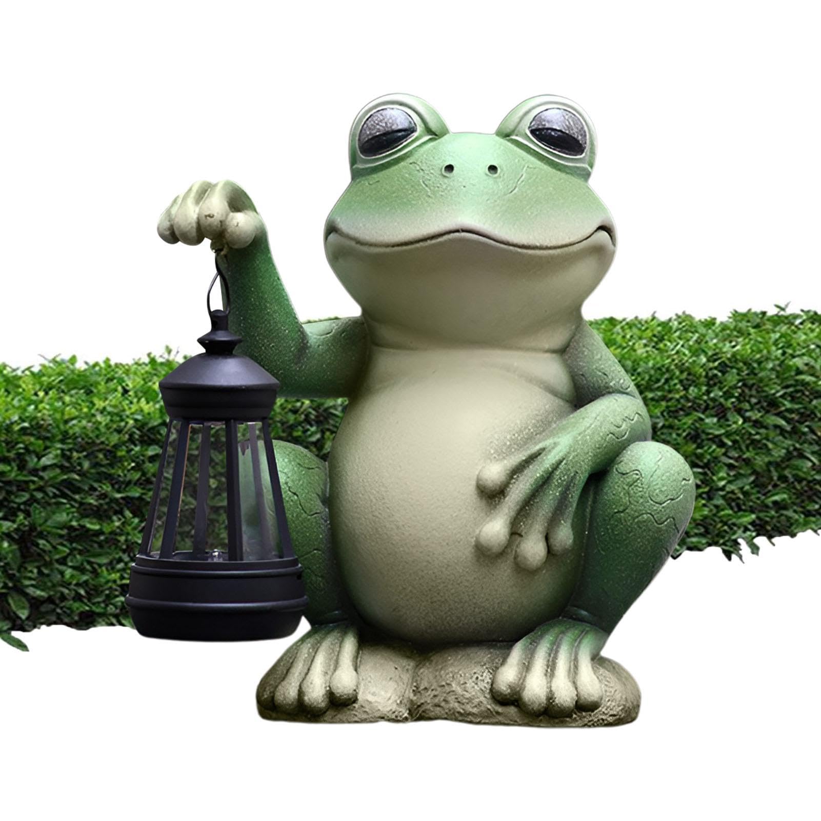 Decorazione da giardino a di rana, realistica statua in ferro