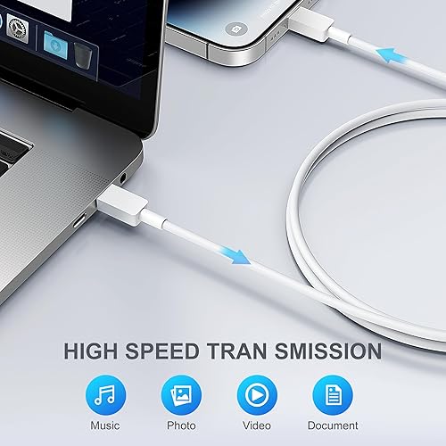 Miniatura 6 de Cargador para iPhone de carga rápida original [certificado Apple MFi], paquete de 2 bloques de carga de pared tipo C con 2 cables USB C a Lightning