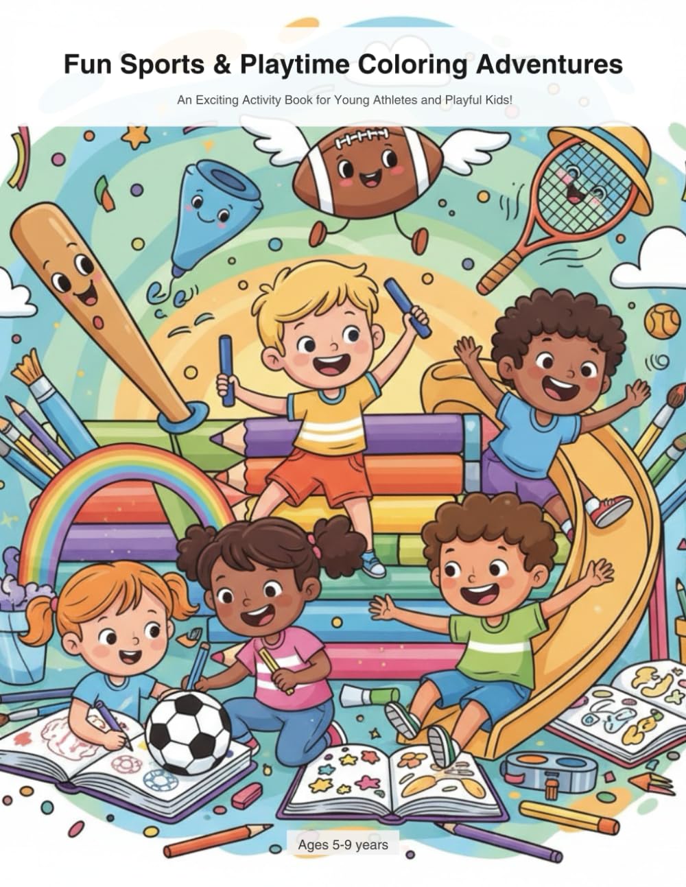 Fun Sports & Playtime Coloring Adventures: An Exciting Activity Book for Young Athletes and Playful Kids!