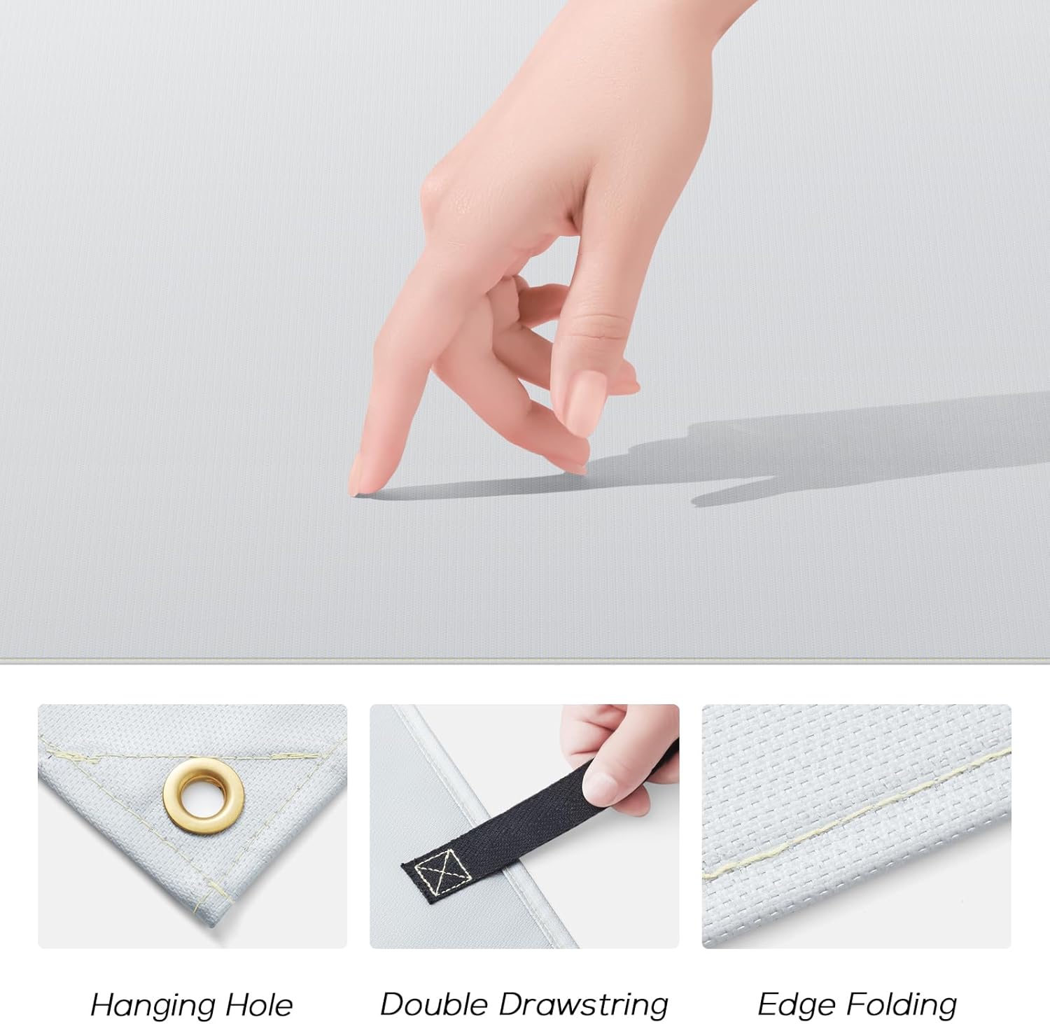 FLASLD Fireproof Lithium Battery Cover 47×47 inch, Fastest & Simplest Way to Isolate and Extinguish Small Fires, Fire Blanket for E-Scooter and E-Bike Grey