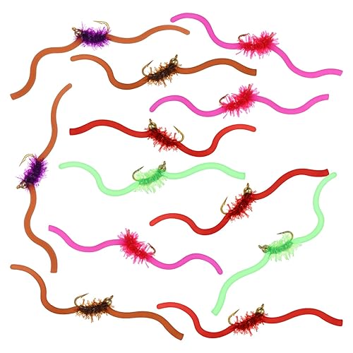 12 Pcs San Juan Trout Worm Lure Kit - Bead