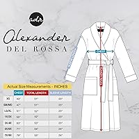 Vista 6 de Alexander Del Rossa - Bata larga de invierno de vellón cálido para mujer, bata de baño larga suave y acogedora