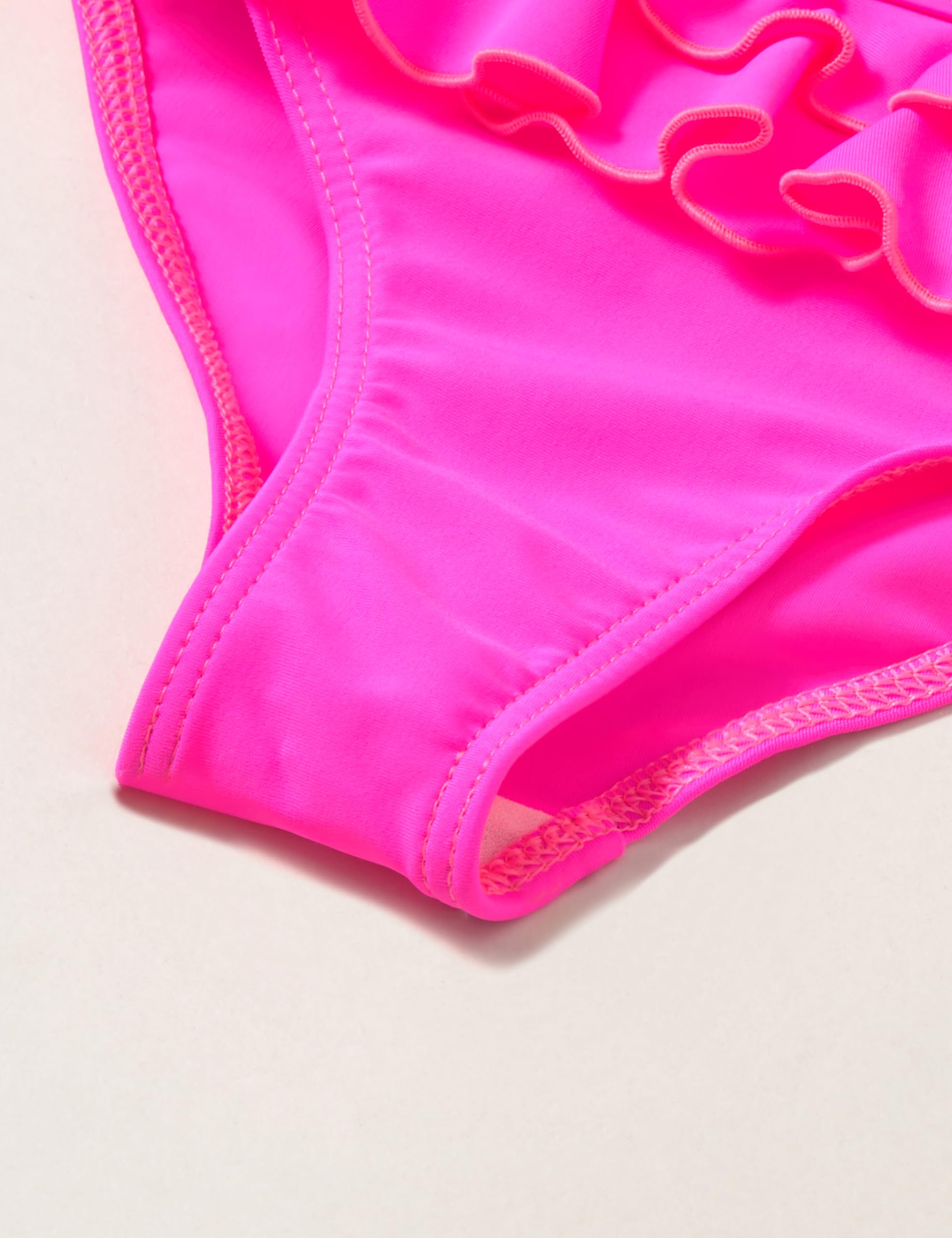 Haute pression Culotte Uni Rose Fluo Maillot de Bain Bambins Bébé Fille