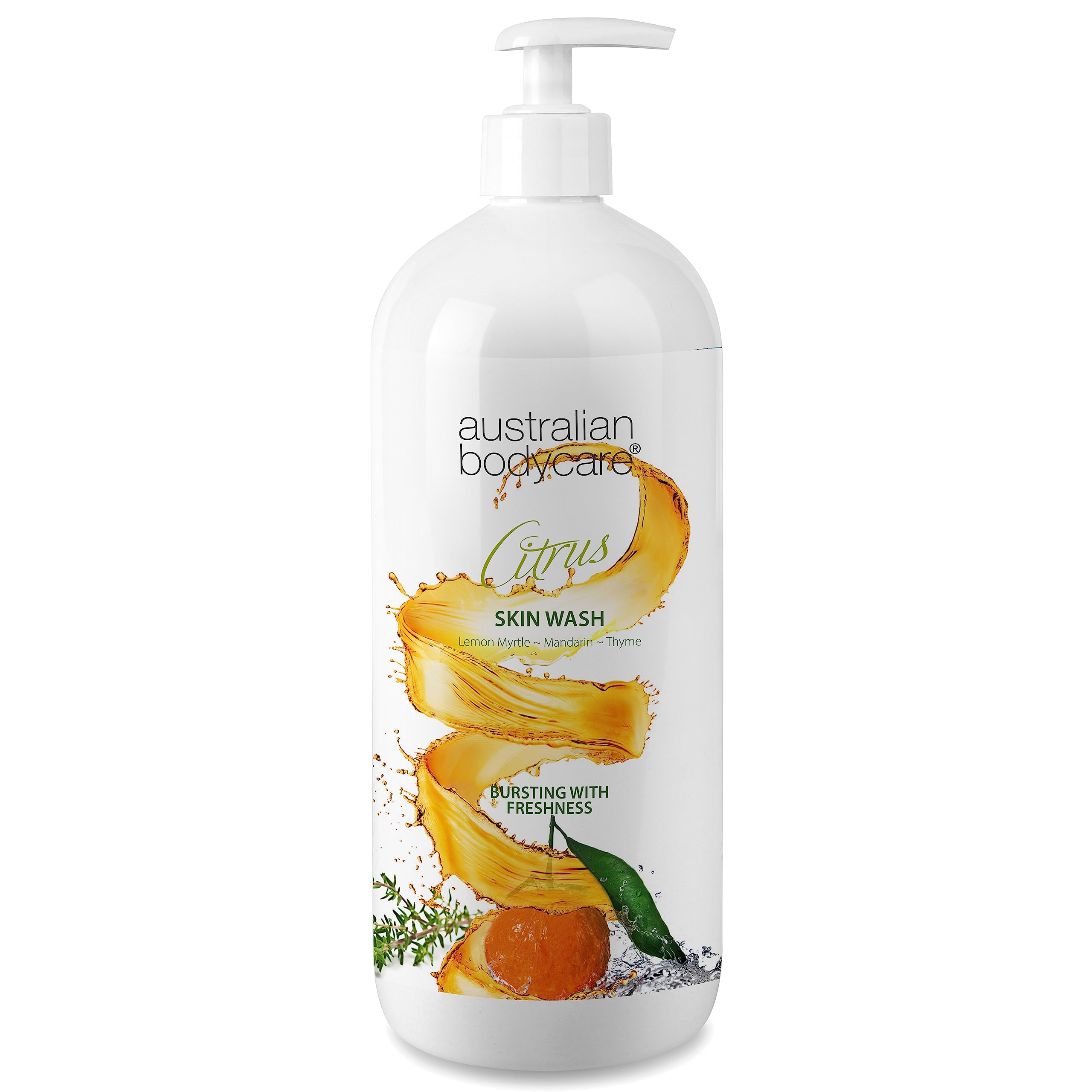 Skin Wash Professional 1000 ml | olejek z drzewa herbacianego + cytrusowy żel do mycia ciała | Łagodzi plamy i pryszcze, trądzik, zapach ciała i śmierdzące stopy | Skuteczny po goleniu i woskowaniu