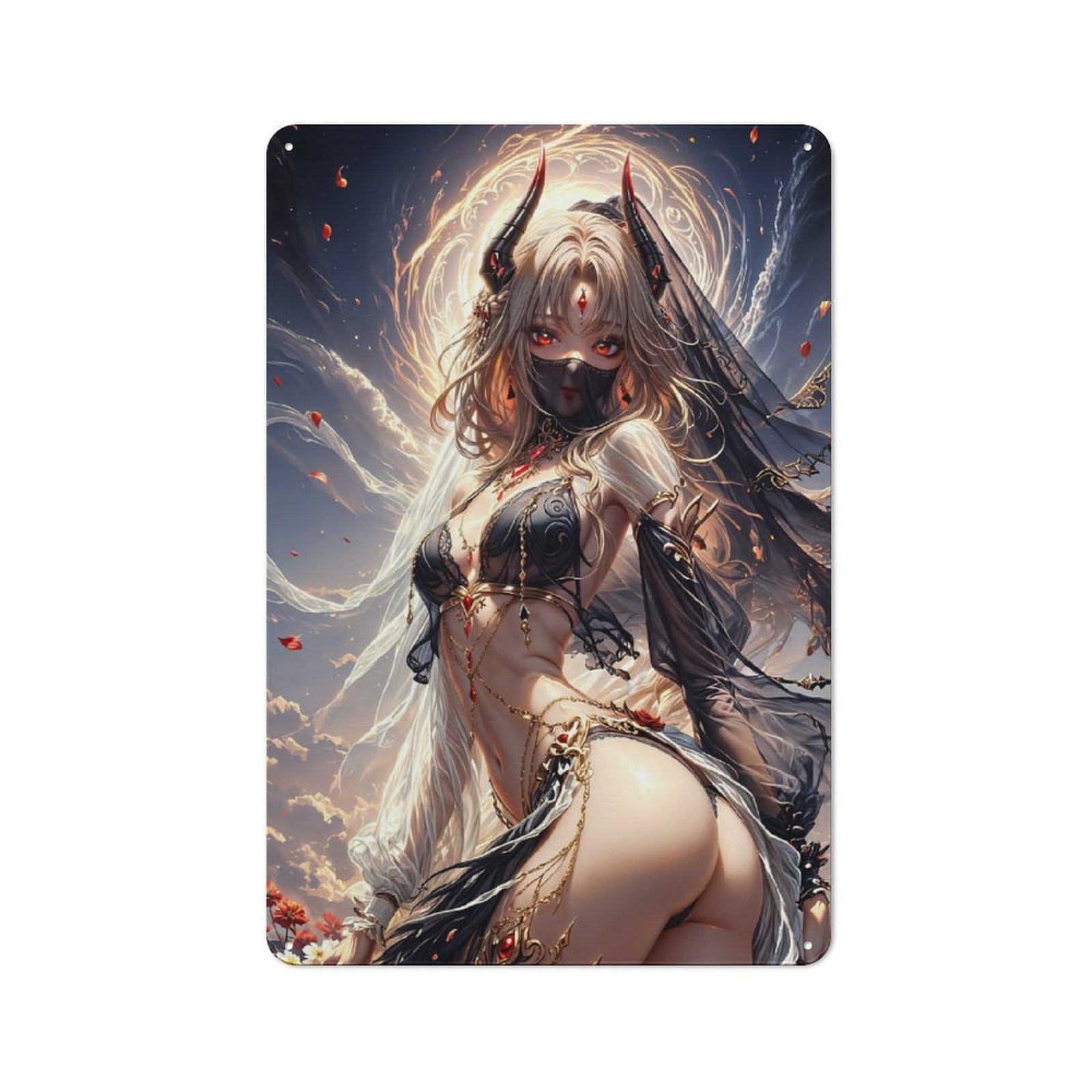 Junmoney Girls Style-10 Hot Anime Dancer Rustic Metal Sign 30X20cm, Country Vintage Country Wall Plaque For Cottage, Kitchen, Hallway Or Breakfast Nook