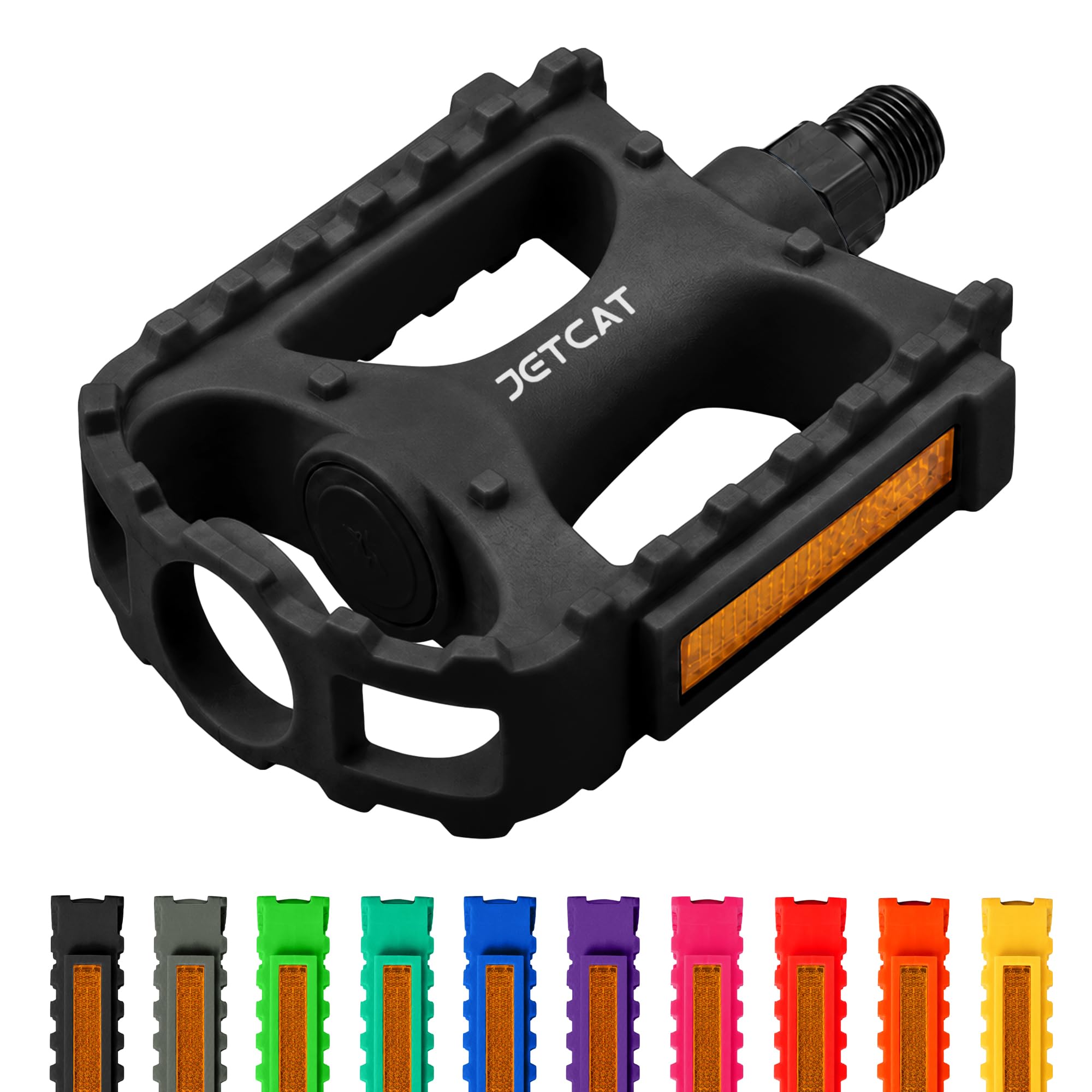 JETCAT Bicycle Pedals, Road Bike Pedals Replacement, Bike Parts, Bicycle Parts 9/16 Adult/Kids