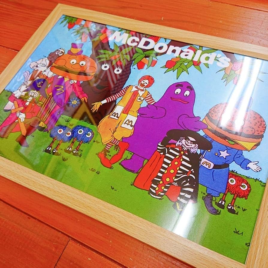 Amazon.co.jp: マクドナルドフレームポスターアメキャラポスター