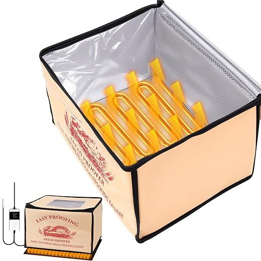 Bread Proofing Drawer Warming Box with Heater with 50°F to 113°F Temp Control & 12H Timer, Foldable Bread Proofing Drawer for Sourdough Starter, Large Dough Warming Drawers -Multi-Dough Fermenting Box