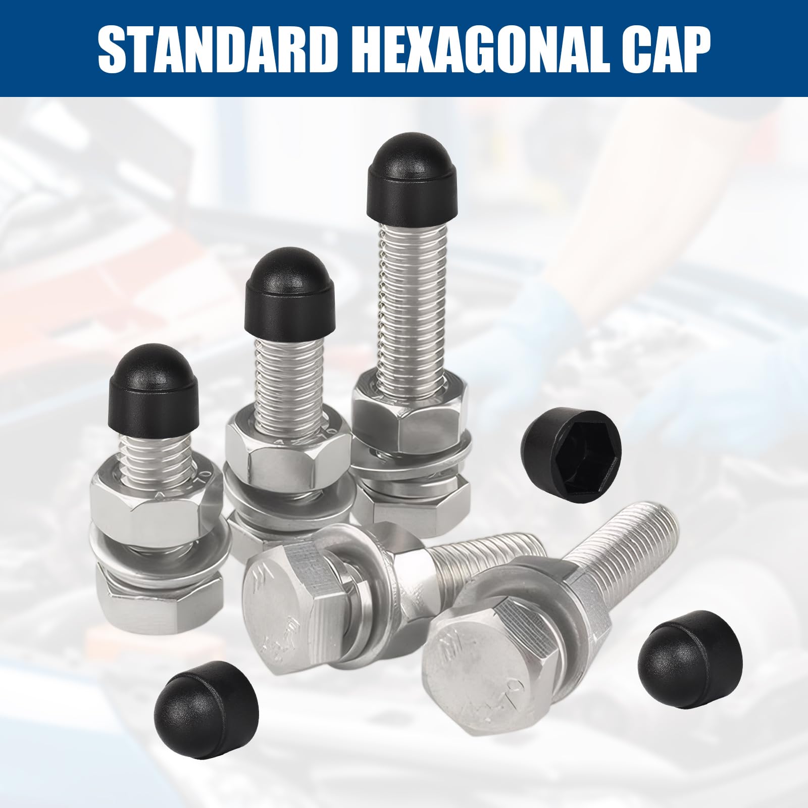 Capuchons De Vis M8 Noirs - Lot De 25, En Plastique PE, Protection Contre Rouille Et Corrosion