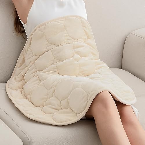 Miniatura 9 de Wemore Manta con peso de 5 libras para adultos, manta con peso pequeña para viajes, calmante, relajación, siesta y dormir, almohadilla ponderada