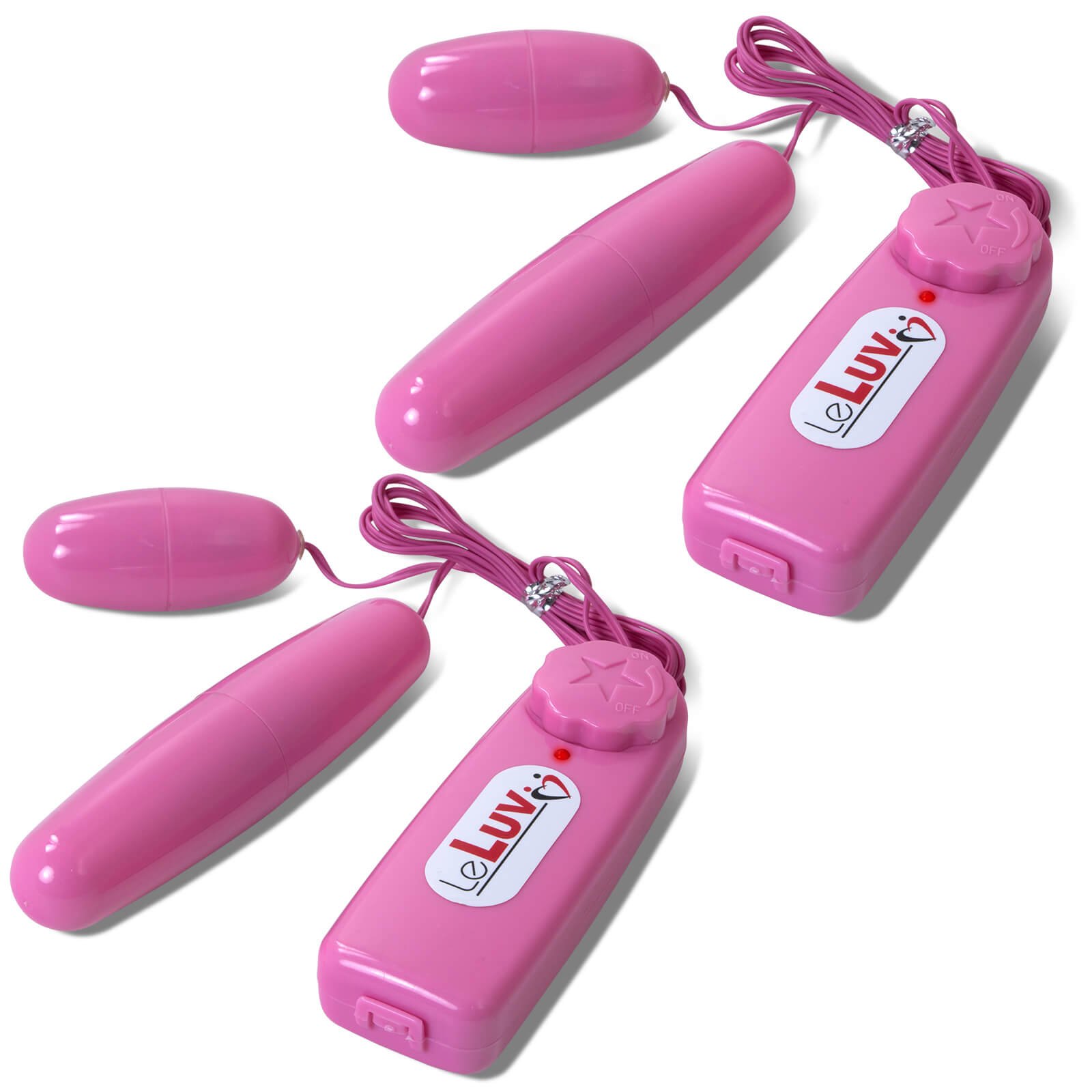 Amazon.com: 2 Pack LeLuv Dual Vibrator Bullets Multispeed Double Rocket  Eggs Pink : Health & Household