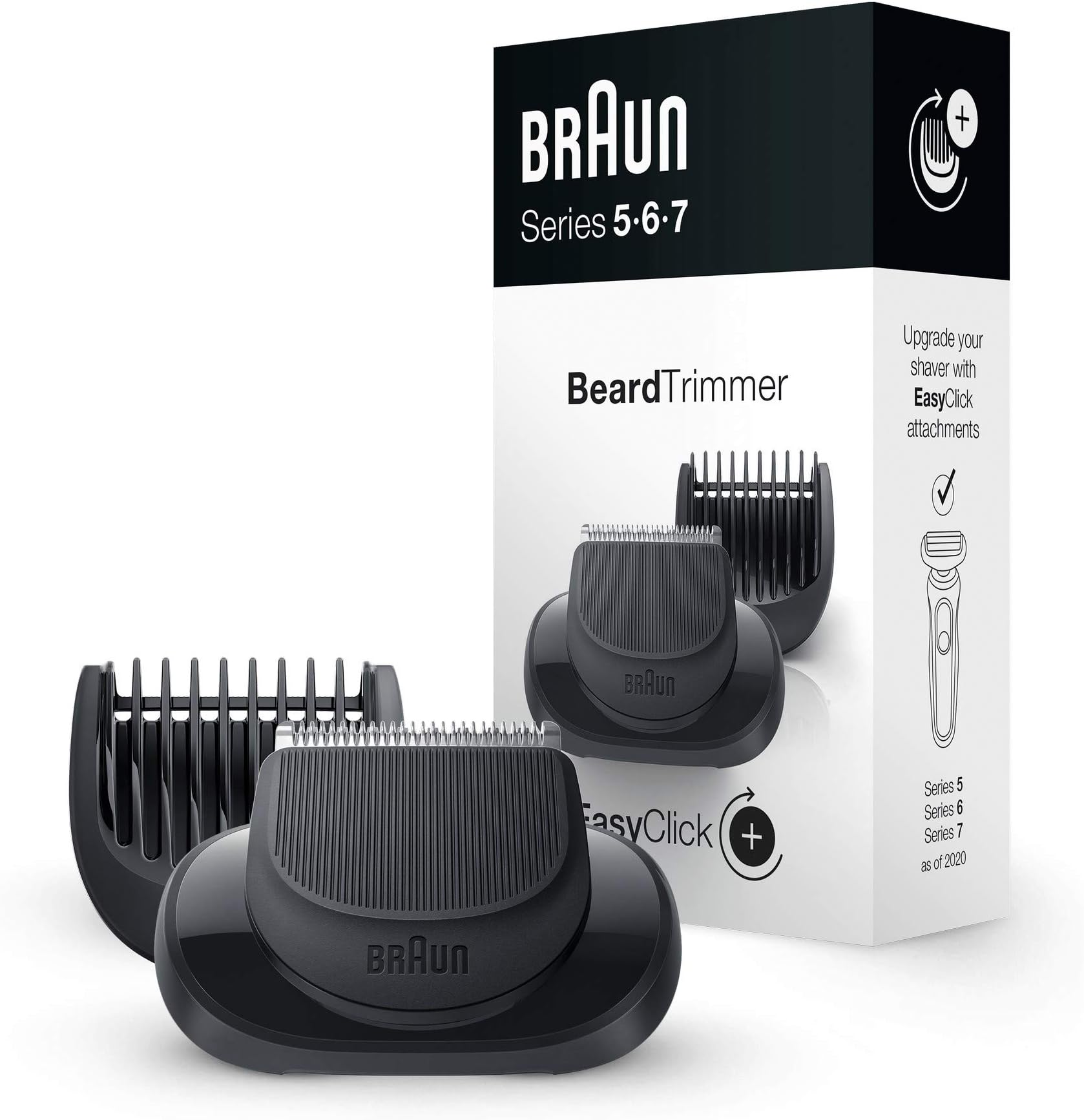 Braun EasyClick Beard Trimmer Attachment for Series 5, 6 and 7 Electric Shaver (New Generation)