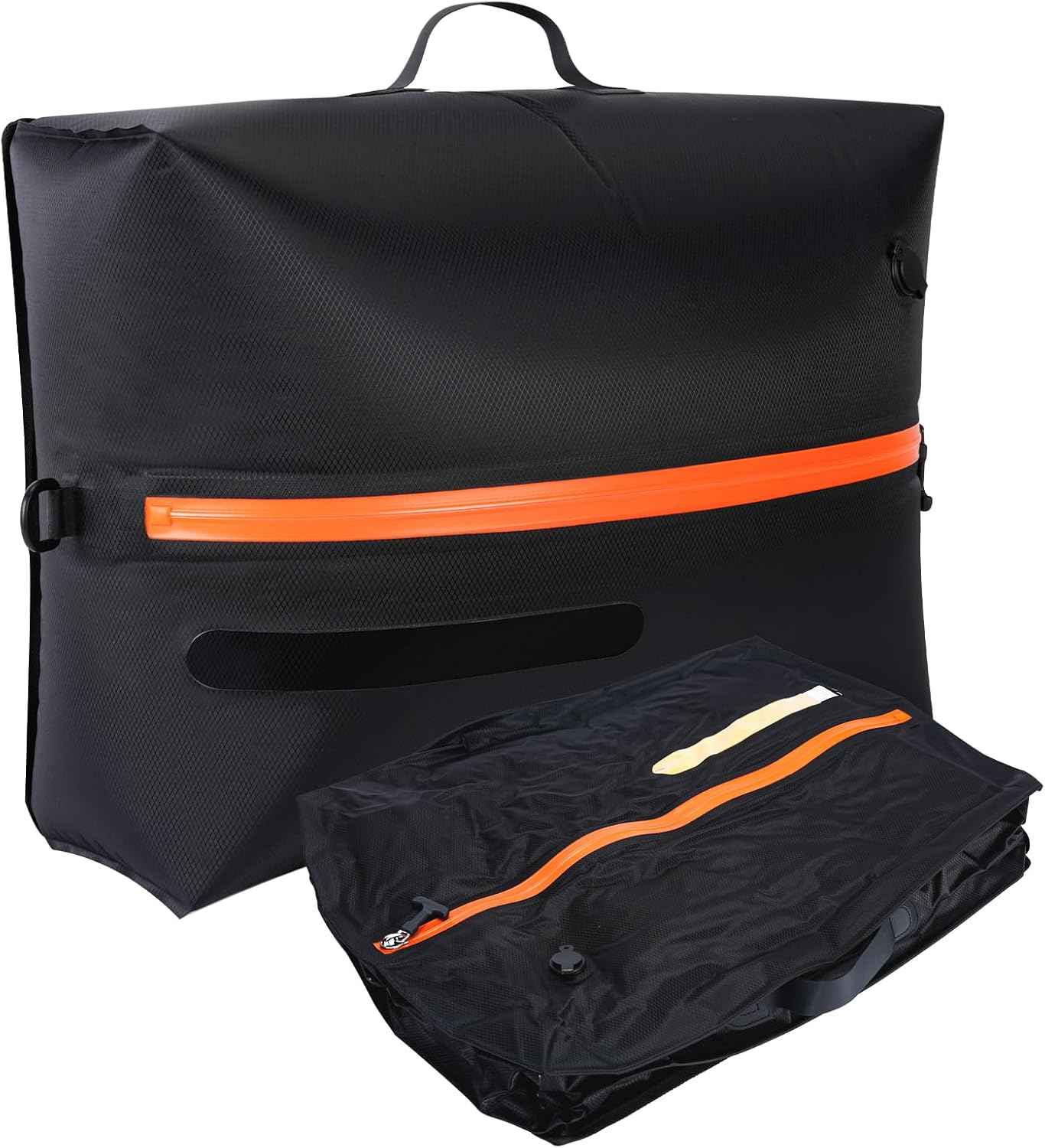 44L Travel Vacuum Bags with See-Through Window, IP68 Reusable Vacuum Compression Bags for Travel, Home Storage, Vacuum Seal Bags for Clothing, Fits 22/24/28 Inch Suitcase (1PC+No Pump)